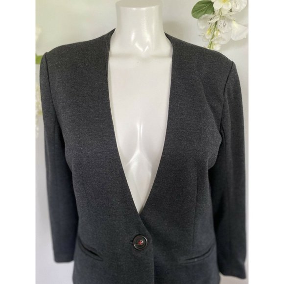 Vintage Cartonnier‎ Anthropologie Womens Gray Pink Blazer - Picture 2 of 10